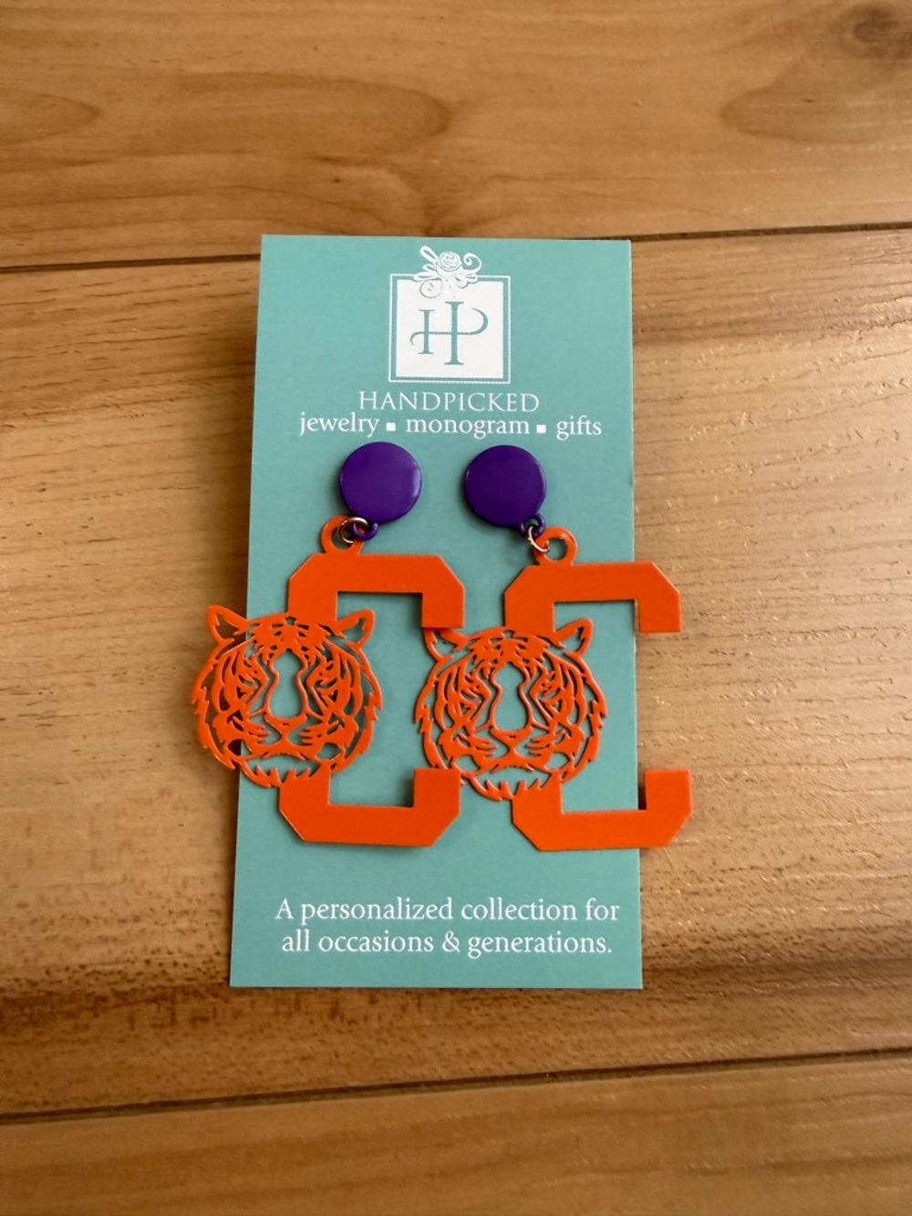 Clemson Tiger Earrings